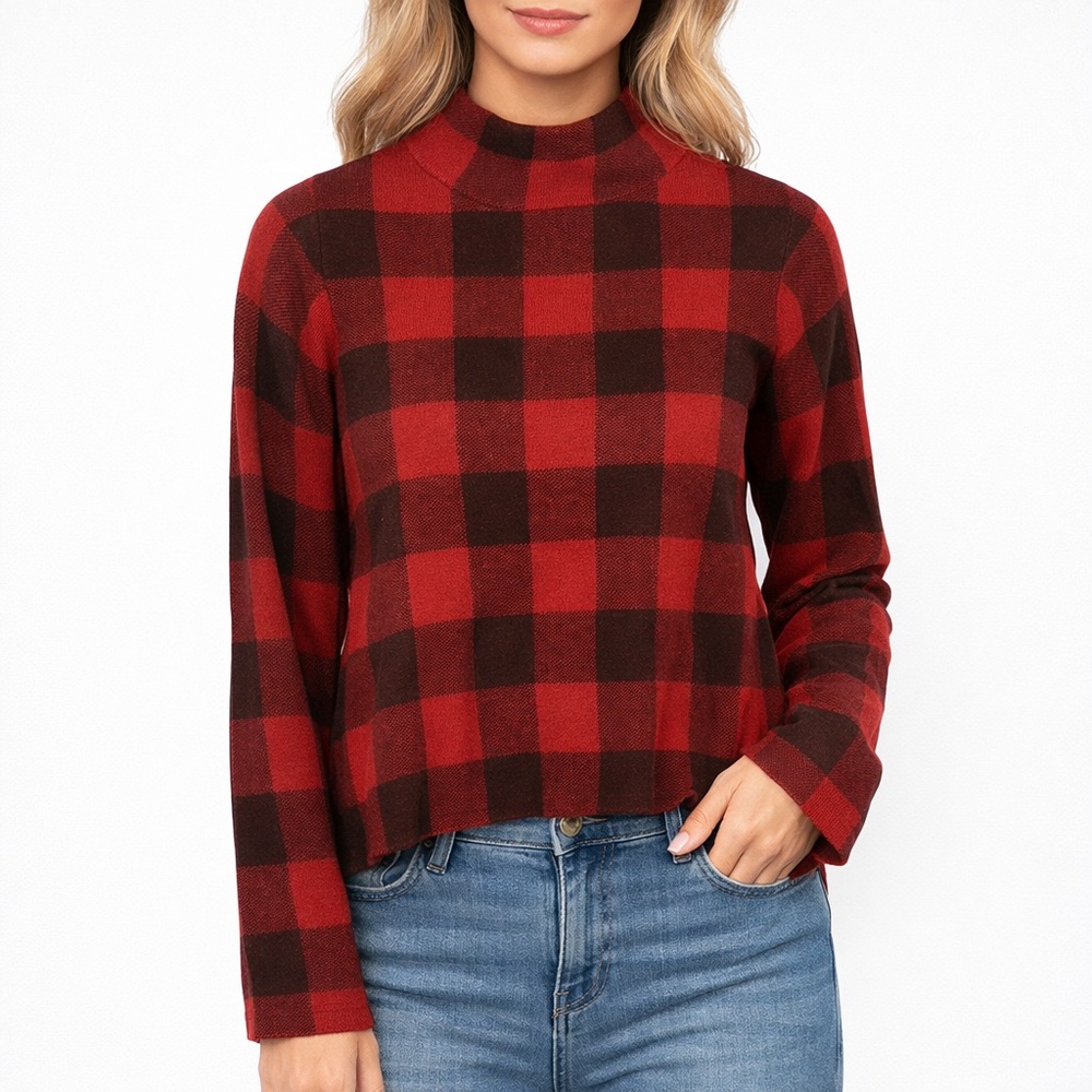 Field Flower Red and Black Knit Sweater